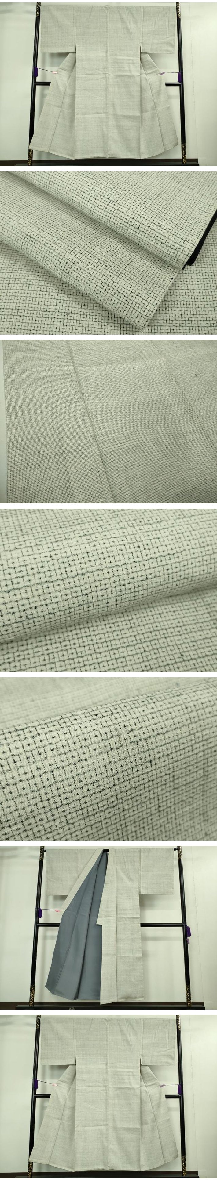 平和屋本店□極上 男性 本場結城紬 重要無形文化財 80亀甲 総詰め 逸品