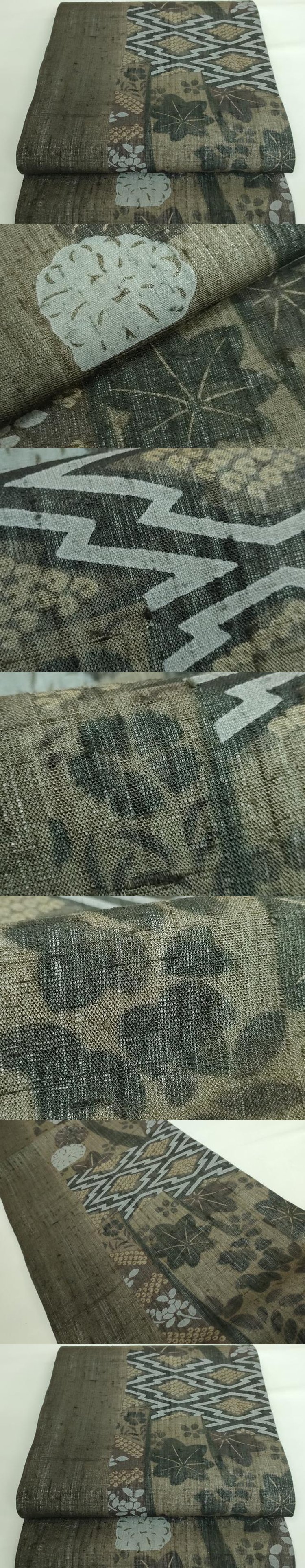 平和屋本店□極上 摺型友禅 京都 多ち花 九寸開き名古屋帯 松皮菱花文