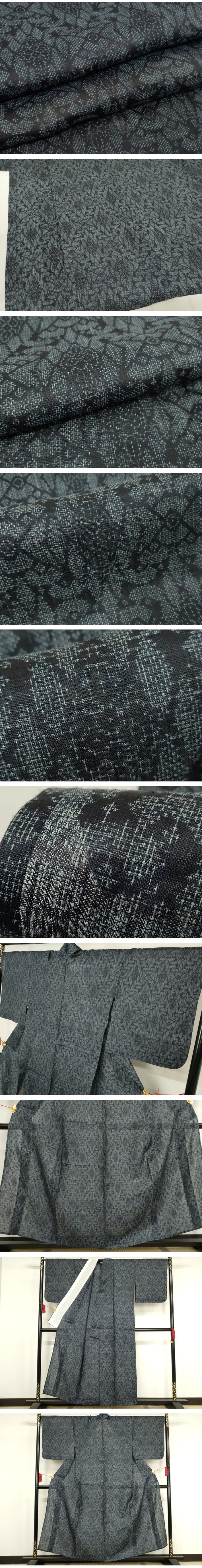 平和屋本店□極上 夏物 重要無形文化財 本場宮古上布 苧麻 花菱文 逸品