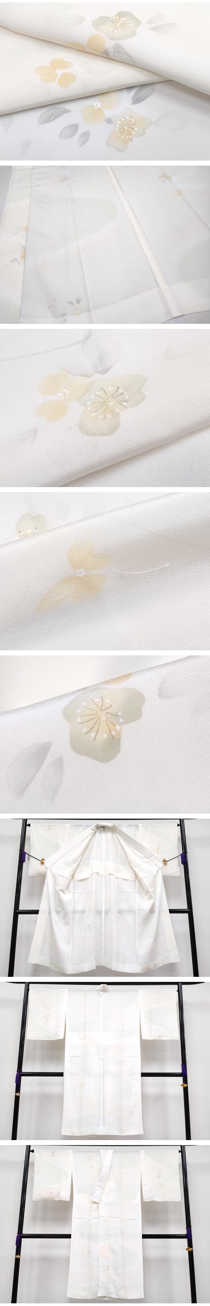 平和屋本店□上質な長襦袢 無双仕立て 兎 うさぎ 露芝 逸品 未使用