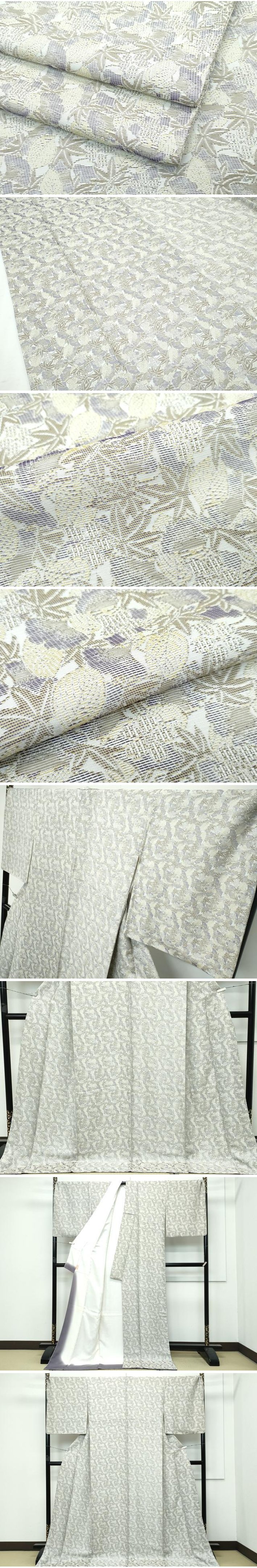 平和屋着物□極上 お召 楓 梅 銀杏 逸品 CZAA3139s5